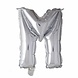 Folie Ballon Letter M Zilver XL 102cm leeg Folie Ballon Letter M Zilver XL 102cm leeg