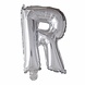 Folie Ballon Letter R Zilver XL 102cm leeg Folie Ballon Letter R Zilver XL 102cm leeg