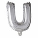 Folie Ballon Letter U Zilver XL 102cm leeg Folie Ballon Letter U Zilver XL 102cm leeg