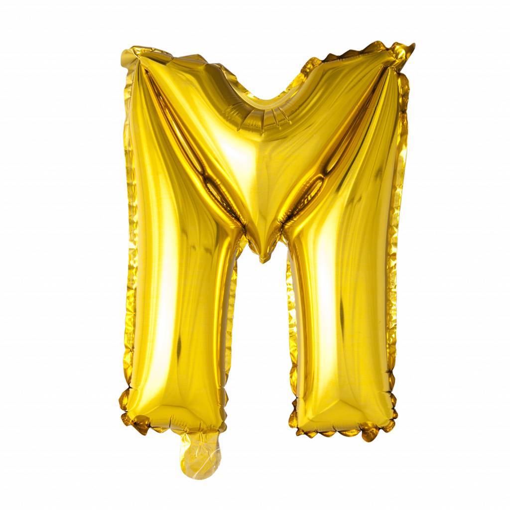 Verlengen Neuken Inspireren Folie Ballon Letter M Goud XL 102cm leeg - Partywinkel