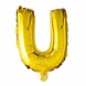 Folie Ballon Letter U Goud XL 102cm leeg Folie Ballon Letter U Goud XL 102cm leeg