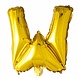 Folie Ballon Letter W Goud XL 102cm leeg Folie Ballon Letter W Goud XL 102cm leeg