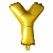Folie Ballon Letter Y Goud XL 102cm leeg Folie Ballon Letter Y Goud XL 102cm leeg