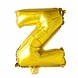 Folie Ballon Letter Z Goud XL 102cm leeg Folie Ballon Letter Z Goud XL 102cm leeg