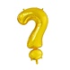Folie Ballon Vraagteken ? Goud XL 102cm leeg Folie Ballon Vraagteken ? Goud XL 102cm leeg