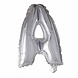 Folie Ballon Letter A Zilver 41cm met Rietje Folie Ballon Letter A Zilver 41cm met Rietje