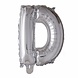 Folie Ballon Letter D Zilver 41cm met Rietje Folie Ballon Letter D Zilver 41cm met Rietje