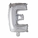 Folie Ballon Letter E Zilver 41cm met Rietje Folie Ballon Letter E Zilver 41cm met Rietje