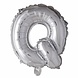 Folie Ballon Letter Q Zilver 41cm met Rietje Folie Ballon Letter Q Zilver 41cm met Rietje