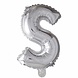 Folie Ballon Letter S Zilver 41cm met Rietje Folie Ballon Letter S Zilver 41cm met Rietje