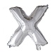 Folie Ballon Letter x Zilver 41cm met Rietje Folie Ballon Letter x Zilver 41cm met Rietje