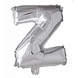 Folie Ballon Letter Z Zilver 41cm met Rietje Folie Ballon Letter Z Zilver 41cm met Rietje