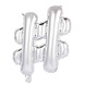 Folie Ballon Hashtag # Zilver 41cm met Rietje Folie Ballon Hashtag # Zilver 41cm met Rietje