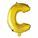 Folie Ballon Letter C Goud 41cm met Rietje Folie Ballon Letter C Goud 41cm met Rietje