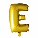 Folie Ballon Letter E Goud 41cm met Rietje Folie Ballon Letter E Goud 41cm met Rietje