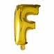 Folie Ballon Letter F Goud 41cm met Rietje Folie Ballon Letter F Goud 41cm met Rietje
