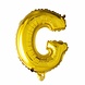 Folie Ballon Letter G Goud 41cm met Rietje Folie Ballon Letter G Goud 41cm met Rietje