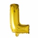 Folie Ballon Letter L Goud 41cm met Rietje Folie Ballon Letter L Goud 41cm met Rietje
