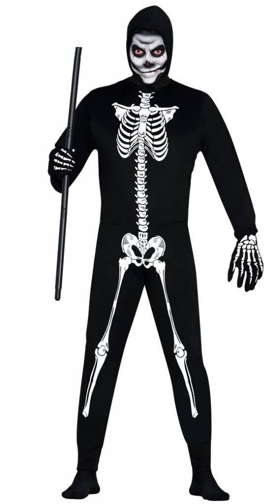 bestrating De controle krijgen supermarkt Halloween Kostuum Skelet - Partywinkel