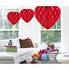 Honeycomb Rood Hart 30cm Honeycomb Rood Hart 30cm