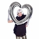 Hart Ballon Zilver Folie 80cm Hart Ballon Zilver Folie 80cm