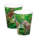 Dieren Bekers Safari Karton 250ml 8st Dieren Bekers Safari Karton 250ml 8st
