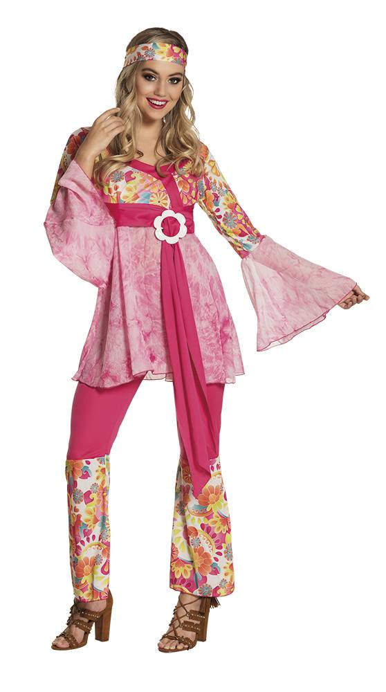 betrouwbaarheid Doe mee binnenkort Hippie Kostuum Dames Roze - Partywinkel