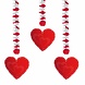 Hartjes Hangdecoratie 75cm 3st Hartjes Hangdecoratie 75cm 3st
