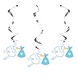 Geboorte Hangdecoratie Jongen Versiering 25cm 3st Geboorte Hangdecoratie Jongen Versiering 25cm 3st