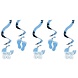 Geboorte Hangdecoratie Jongen 61cm 5st Geboorte Hangdecoratie Jongen 61cm 5st