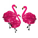 Hawaii Hangdecoratie Flamingo 49cm 3st Hawaii Hangdecoratie Flamingo 49cm 3st