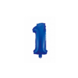 Folie Ballon Cijfer 1 Blauw 41cm met Rietje Folie Ballon Cijfer 1 Blauw 41cm met Rietje