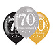 Ballonnen 70 Jaar Happy Birthday 27,5cm 6st Ballonnen 70 Jaar Happy Birthday 27,5cm 6st