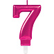 Kaars 7 Jaar Roze 8cm Kaars 7 Jaar Roze 8cm