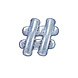 Folie Ballon Hashtag # Holografisch 35cm Folie Ballon Hashtag # Holografisch 35cm