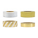 Washi Tape Goud Wit 10m 4st Washi Tape Goud Wit 10m 4st