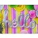 Folie Ballon Hello Holografisch 72cm Folie Ballon Hello Holografisch 72cm