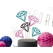 Cupcake Toppers Diamant 25,5cm 5st Cupcake Toppers Diamant 25,5cm 5st