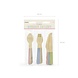 Houten Bestek Gekleurd Pastel 16cm 18 delig Houten Bestek Gekleurd Pastel 16cm 18 delig