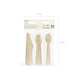 Houten Bestek Gekleurd Pastel 16cm 18 delig Houten Bestek Gekleurd Pastel 16cm 18 delig