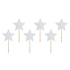 Cupcake Toppers Ster Zilver 6st Cupcake Toppers Ster Zilver 6st