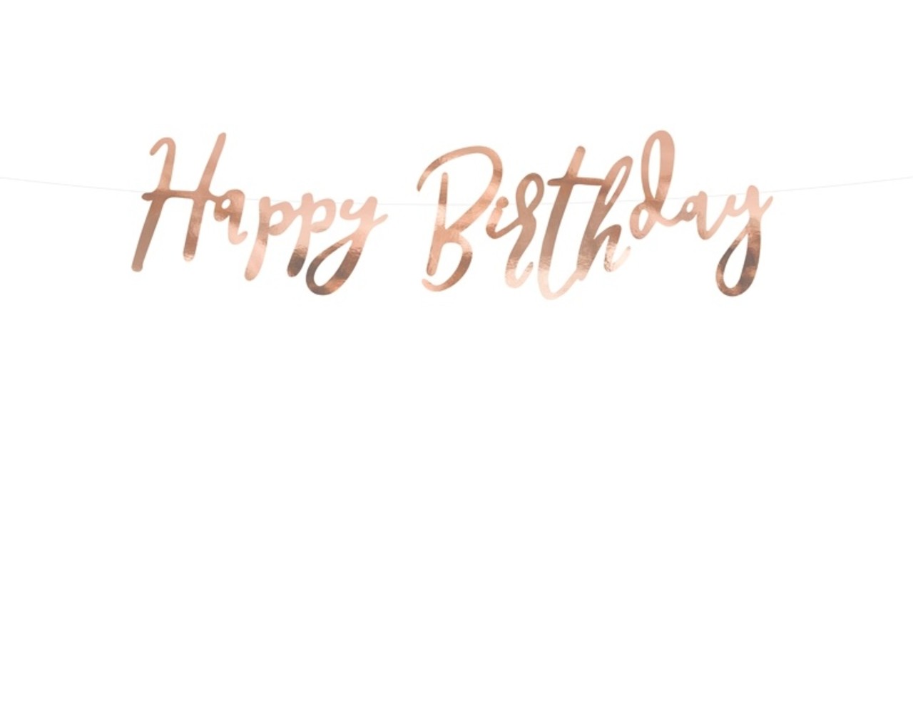 Verjaardag Letterslinger Happy Birthday Rosé Goud 62cm -