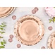 Rose Gouden Bordjes Karton 18cm 6st Rose Gouden Bordjes Karton 18cm 6st