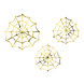 Halloween Decoratie Spinnenweb Goud Set 3 delig Halloween Decoratie Spinnenweb Goud Set 3 delig