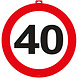 Deurbord 40 Jaar 47cm Deurbord 40 Jaar 47cm