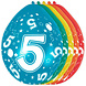 Ballonnen 5 Jaar Versiering 30cm 5st Ballonnen 5 Jaar Versiering 30cm 5st