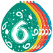 Ballonnen 6 Jaar Versiering 30cm 5st Ballonnen 6 Jaar Versiering 30cm 5st