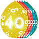 Ballonnen 40 Jaar Versiering 30cm 5st Ballonnen 40 Jaar Versiering 30cm 5st