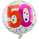 Helium Ballon 50 Jaar Stippen 45cm leeg Helium Ballon 50 Jaar Stippen 45cm leeg