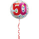 Helium Ballon 50 Jaar Stippen 45cm leeg Helium Ballon 50 Jaar Stippen 45cm leeg